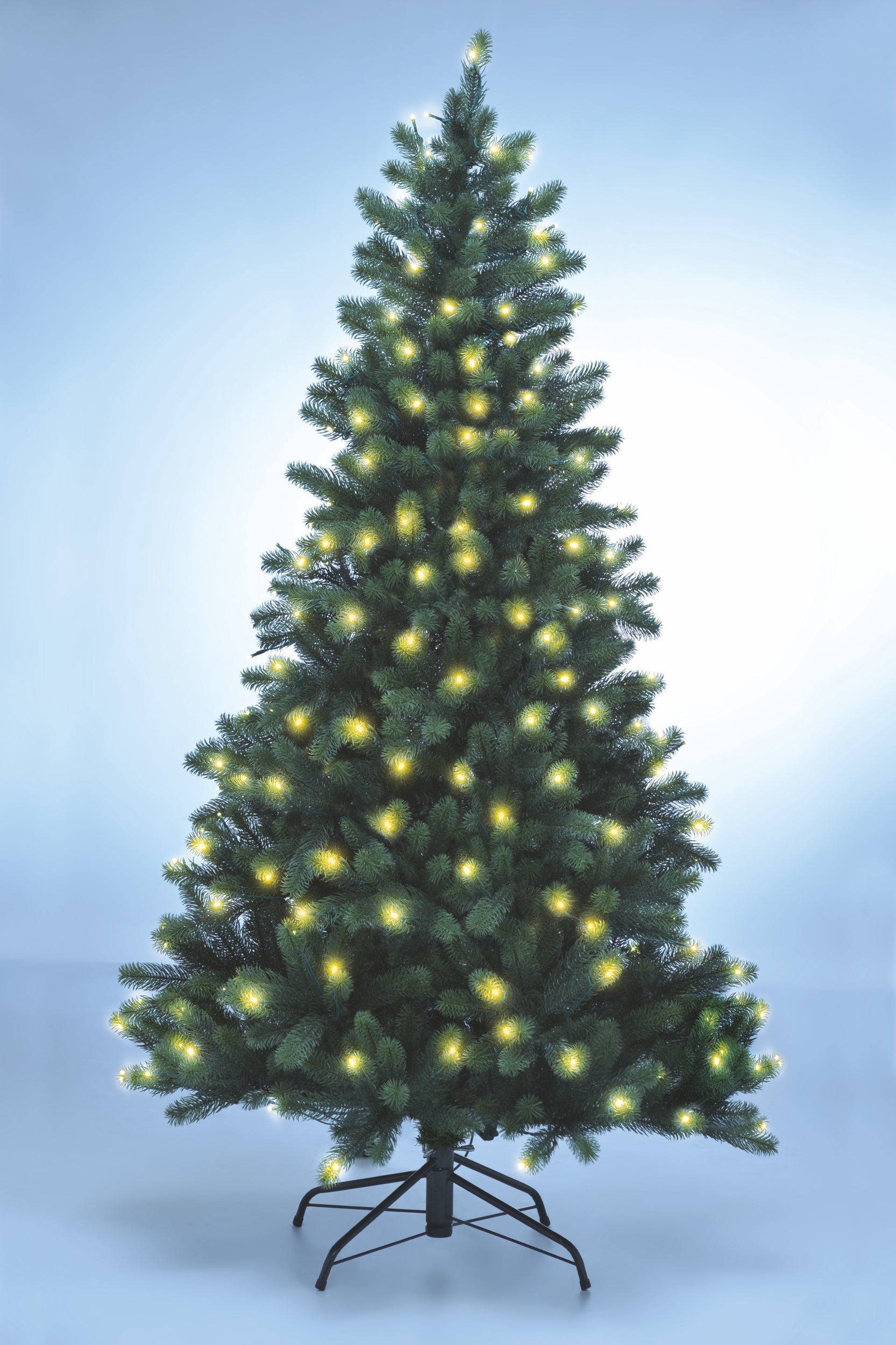 Pflanzenglanz® Künstlicher Weihnachtsbaum - Höhe: 180cm mit LED Beleuchtung aus Premium Spritzguss ( PE-BM180 )