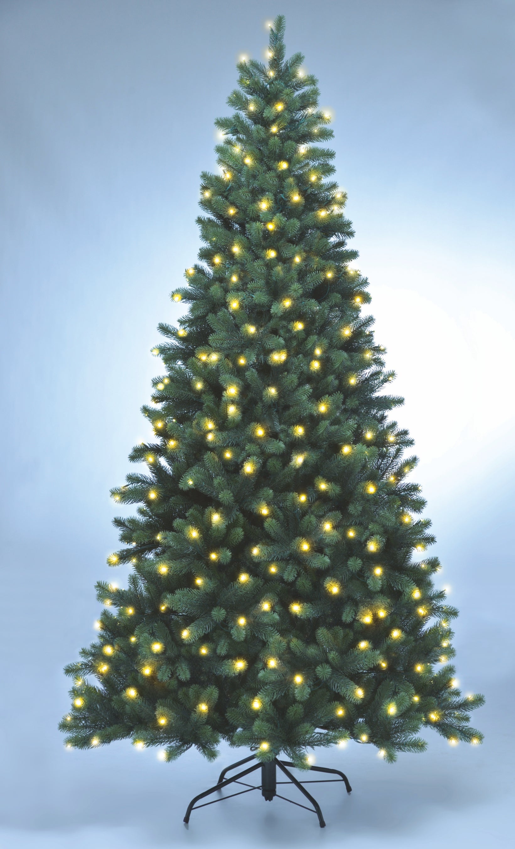 Pflanzenglanz® Künstlicher Weihnachtsbaum - Höhe: 240cm mit LED Beleuchtung aus Premium Spritzguss ( PE-BM240 )