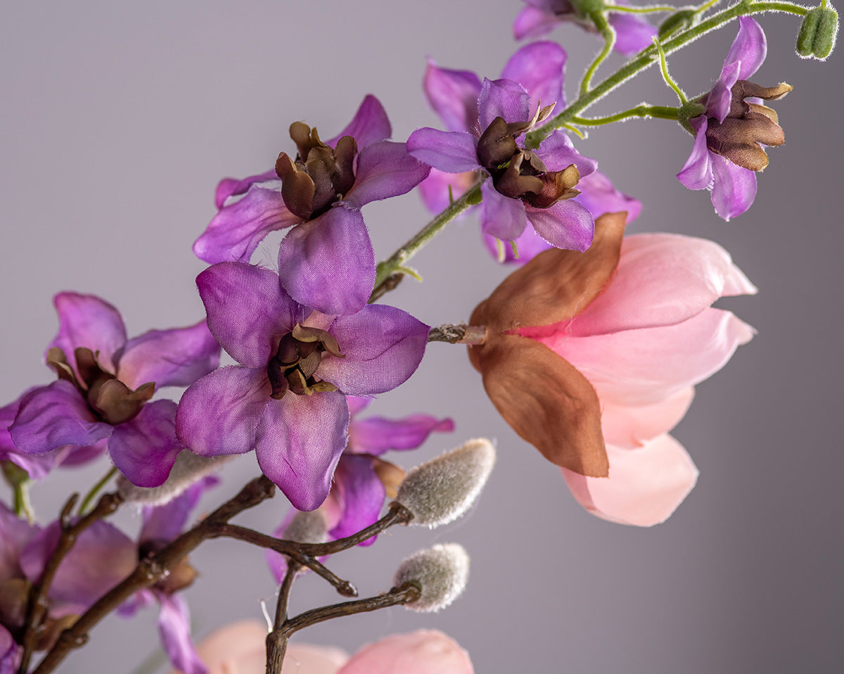 Pflanzenglanz® Premium künstlicher Blumenstrauß "Rosenquarz" - Made in Germany
