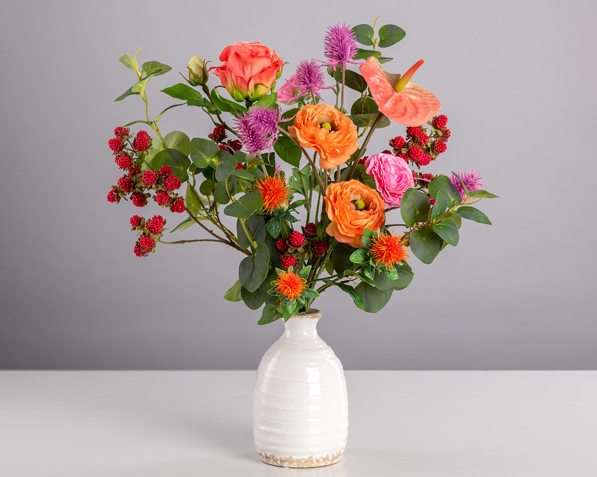 Pflanzenglanz® Premium künstlicher Blumenstrauß "Larimar" - Made in Germany